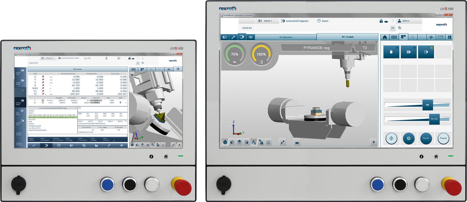 Bosch Rexroth 15-inch and 21-inch industrial multitouch operating terminals